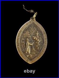 Médaille Religieuse En Bronze & Ogivale & St Thérèse & XIX Eme Siècle