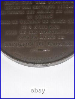 Medaille Table cuivre Empire Grognard Napoleon 3 Invalides garde imperiale