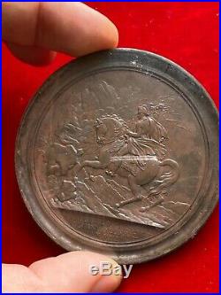 Médaille Uniface Consulat passage du grand st bernard Napoléon Ier Étain Bronzé