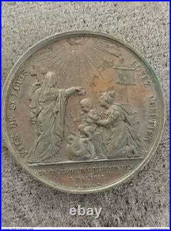 Médaille bronze Baptème du duc de Bordeaux 1er mai 1821 37 mm 32,7 G