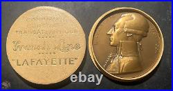 Médaille bronze Cie transatlantique Paquepot LAFAYETTE 1930 DELANNOY