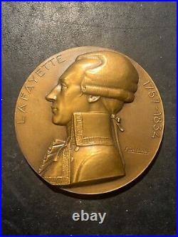 Médaille bronze Cie transatlantique Paquepot LAFAYETTE 1930 DELANNOY