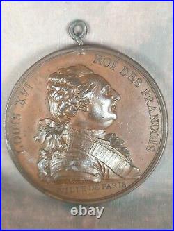 Médaille bronze Louis XVI 1789 arrivée du Roi à Paris