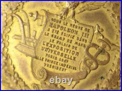 Médaille bronze doré exposition universelle Paris 1867 Champ de Mars NapoléonIII