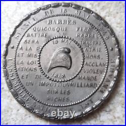 Médaille de la 2° république REVOLUTION 1848 Barbés, prisonnier au donjon