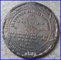 Médaille de la 2° république REVOLUTION 1848 Citoyen Blanqui