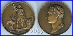 Médaille de table NAPOLEON 1er 1811 baptême du roi de ROME F. ANDRIEU bronze