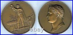 Médaille de table NAPOLEON 1er baptême roi de ROME par ANDRIEU d=68mm bronze