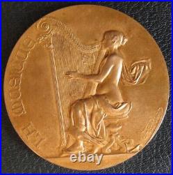 Médaille en Bronze avec sa boite Conservatoire de Marseille, nue, par Rivet