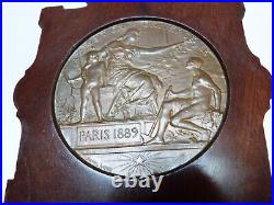 Médaille et porte médaille bronze Paris exposition universelle 1889 tour Eiffel