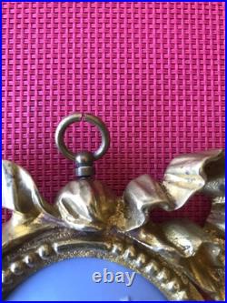 Medaillon Bronze Doré Plaque Porcelaine Dlg Wegwood XIX Eme Siecle