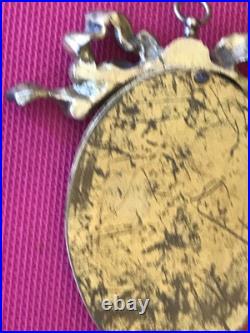 Medaillon Bronze Doré Plaque Porcelaine Dlg Wegwood XIX Eme Siecle