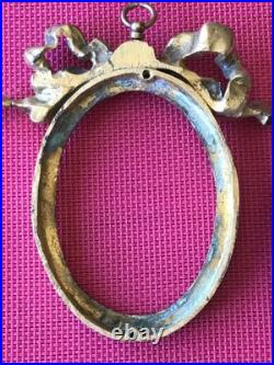 Medaillon Bronze Doré Plaque Porcelaine Dlg Wegwood XIX Eme Siecle