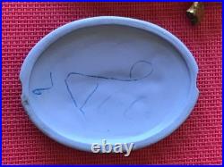 Medaillon Bronze Doré Plaque Porcelaine Dlg Wegwood XIX Eme Siecle