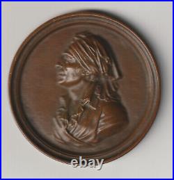 Médaillon en fonte de bronze uniface, portrait de MARAT-Révolution Française