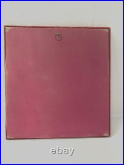 Médaillon rond bronze doré décor à l'antique cadre en velours. XIX siècle