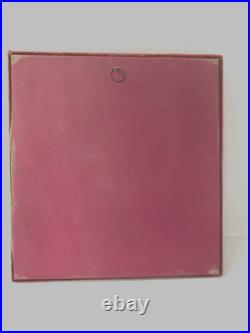 Médaillon rond bronze doré décor à l'antique cadre en velours. XIX siècle