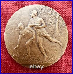 Medal Medaille Cariat Sport Rugby Ancien Coupe Trophee Sport Grecque Grec Grece