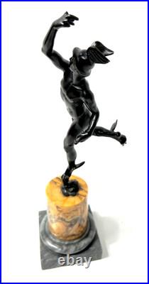 Mercure Groupe en bronze a patine brune par Jean de Bologne. XIX siècle