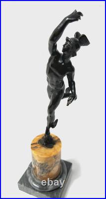 Mercure Groupe en bronze a patine brune par Jean de Bologne. XIX siècle