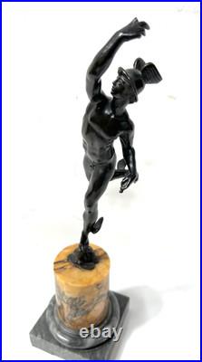 Mercure Groupe en bronze a patine brune par Jean de Bologne. XIX siècle