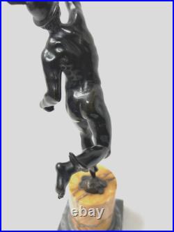 Mercure Groupe en bronze a patine brune par Jean de Bologne. XIX siècle