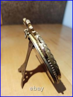 Miniature du XIXe siècle dans un cadre en bronze doré