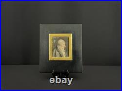 Miniature, portrait d'homme de profil, XIXe siècle