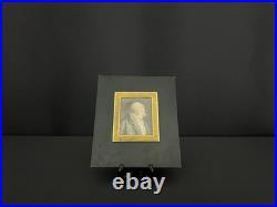 Miniature, portrait d'homme de profil, XIXe siècle