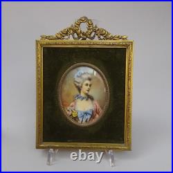Miniatures Anciennes Avec Encadrements En Bronze XIXe Siècle