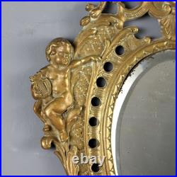 Miroir Ancien Bronze Décorations XIXe-XXe Siècle Original