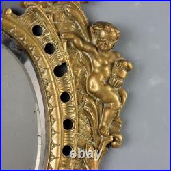 Miroir Ancien Bronze Décorations XIXe-XXe Siècle Original