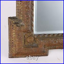 Miroir Ancien Bronze Métal Europe du XIXe Siècle Original