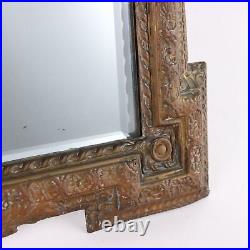 Miroir Ancien Bronze Métal Europe du XIXe Siècle Original