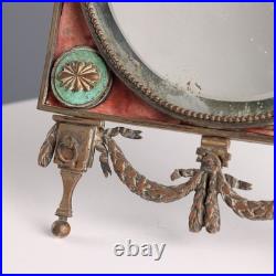 Miroir de Table Ancien Bronze Décorations France du XIXe Siècle Original