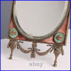 Miroir de Table Ancien Bronze Décorations France du XIXe Siècle Original