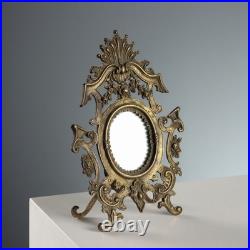Miroir de Table Ancien Bronze Décorations XIXe-XXe Siècle Original