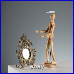 Miroir de Table Ancien Bronze Décorations XIXe-XXe Siècle Original