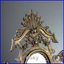 Miroir de Table Ancien Bronze Décorations XIXe-XXe Siècle Original