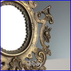 Miroir de Table Ancien Bronze Décorations XIXe-XXe Siècle Original