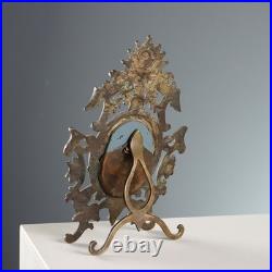 Miroir de Table Ancien Bronze Décorations XIXe-XXe Siècle Original