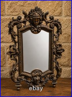 Miroir de table en bronze richement ciselé style néo-Renaissance, XIXe siècle