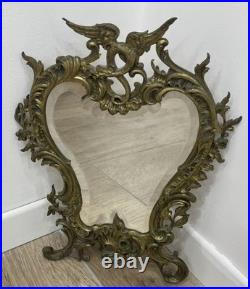 Miroir en bronze doré décor rocaille et dragon ailé XIXe siècle