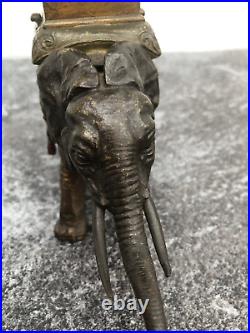 Modèle viennois d'éléphant en bronze peint à froid, datant fin XIXe siècle