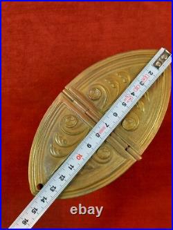 Navette à encens de style néoclassique XIXe siècle en bronze liturgie catholique