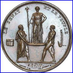 O5387 Rare Médaille Napoleon I sacre An XIII 1804 Jeuffroy Baron Desnoyers SUP
