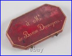 O5453 Rare Médaille Charles X Entré Paris 1824 Depaulis Baron Desnoyers SUP