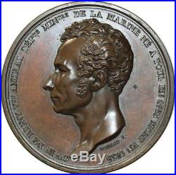 O5479 Very Rare Medal Grèce De Rigny bataille Navarin 1827 Paris Desnoyers SPL