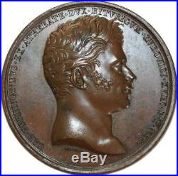 O5516 Rare Médaille Louis XVIII Décès Duc Berry 1820 Paris Gayrard Desnoyers