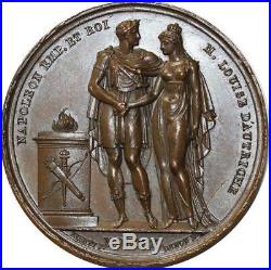 O5585 Rare Médaille Napoleon I M. Louis Autriche 1810 Andrieu Desnoyers SPL